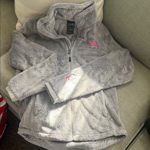 The North Face Gray Fleece Plush Zip